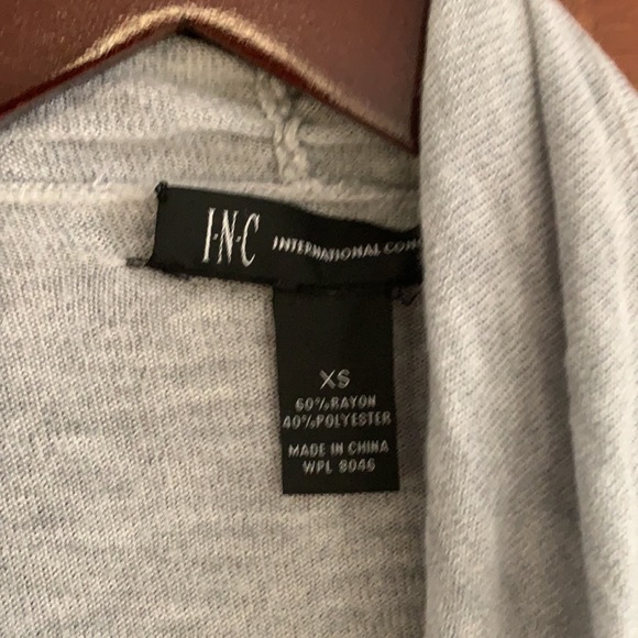 INC Grey Open Cardigan Sweater - Picture 2 of 3